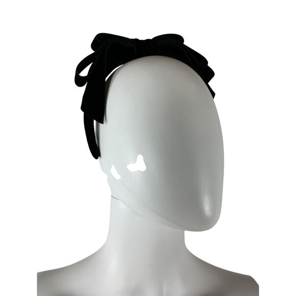 Jennifer Behr Velvet Black Rochel Headband main image 5